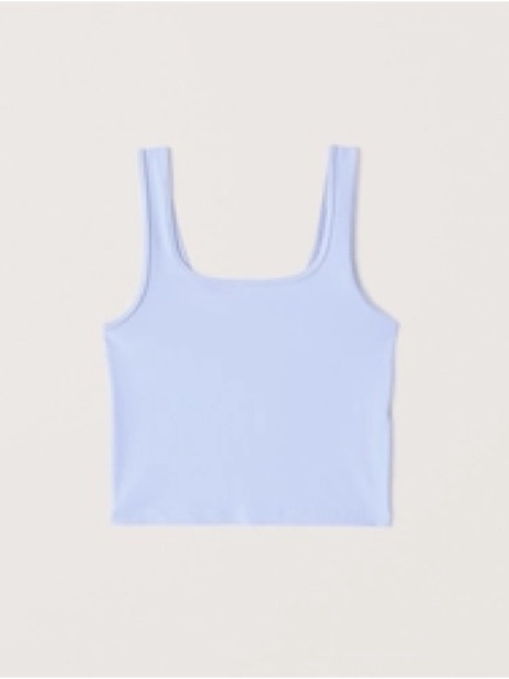 Abercrombie & Fitch Women's Seamless Squareneck Tank in Light Blue - XXS